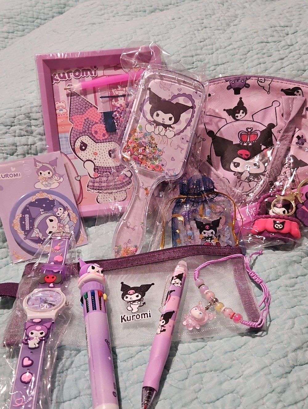 Kuromi Purple Pink Stationery & Accessories Bundle
